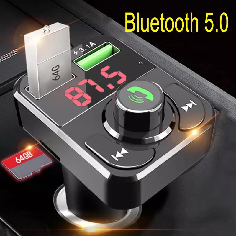 Jinserta Bluetooth 5 0 Fmトランスミッター車 ハンズフリー通話デュアルusb充電器 サポートuディスクtfカードmp3 音楽 オープニング大セール