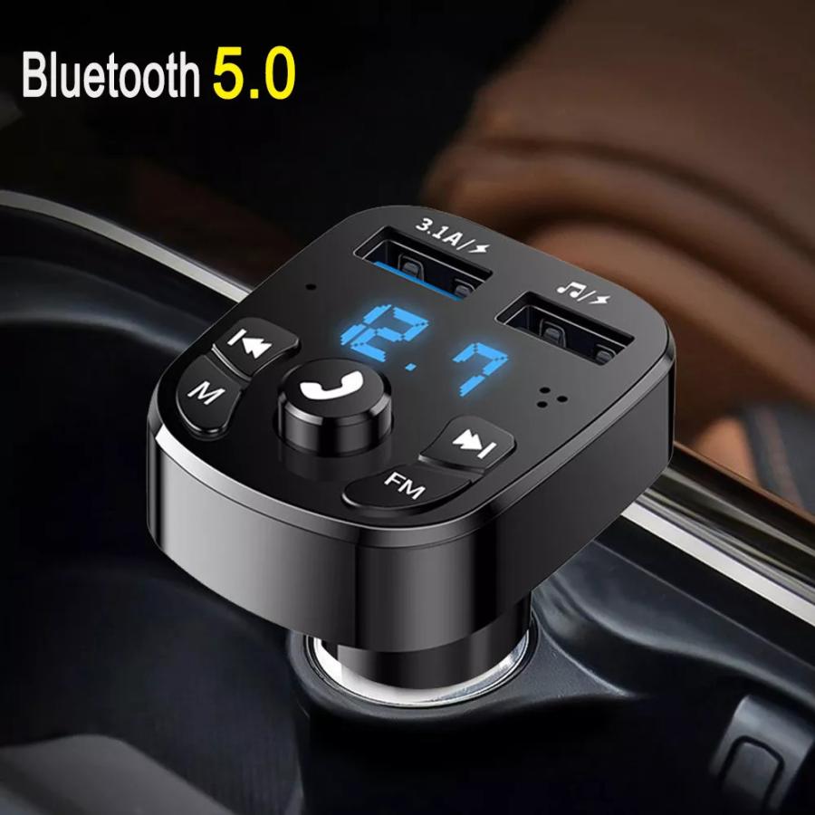 最大98 オフ ハンズフリーカー用bluetooth 5 0 Fm送信機キット Mp3 モジュレーター ワイヤレスハンズフリーオーディオ デュアルusb 急速充電器 Dprd Jatimprov Go Id