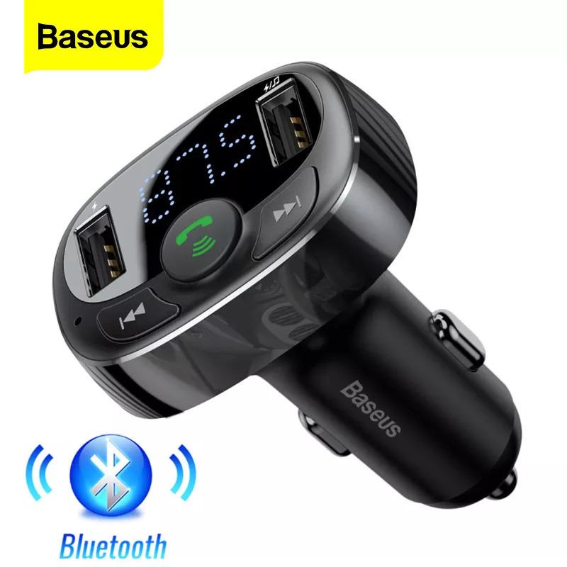 Baseus 値下げ Fmトランスミッターbluetoothカーキットハンズフリーfm車 ワイヤレスauxラジオtranmiter Mp3プレーヤーus