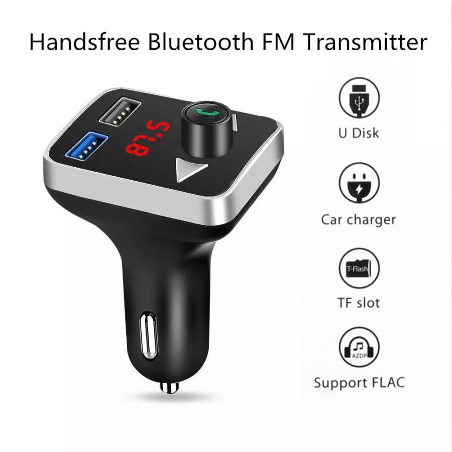 384円 完売 ハンズフリーfmトランスミッタusb Aux Bluetoothカーキットデュアルusb車 充電アダプタワイヤレス車mp3 プレーヤーtf Uディスク