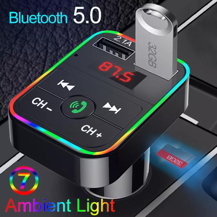 21車 Bluetooth 5 0 Fmトランスミッターワイヤレスハンオーディオ受信機 自動tf Uディスクmp3プレーヤー3 1aデュアルusb 超安い
