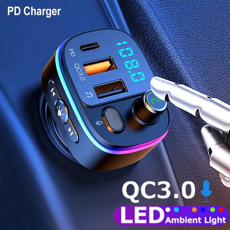 Jinserta車bluetooth5 0 Fmトランスミッタータイプc Qc3 0急速充電器車ライト車載mp3プレーヤーロスレス音楽 オンライン限定商品