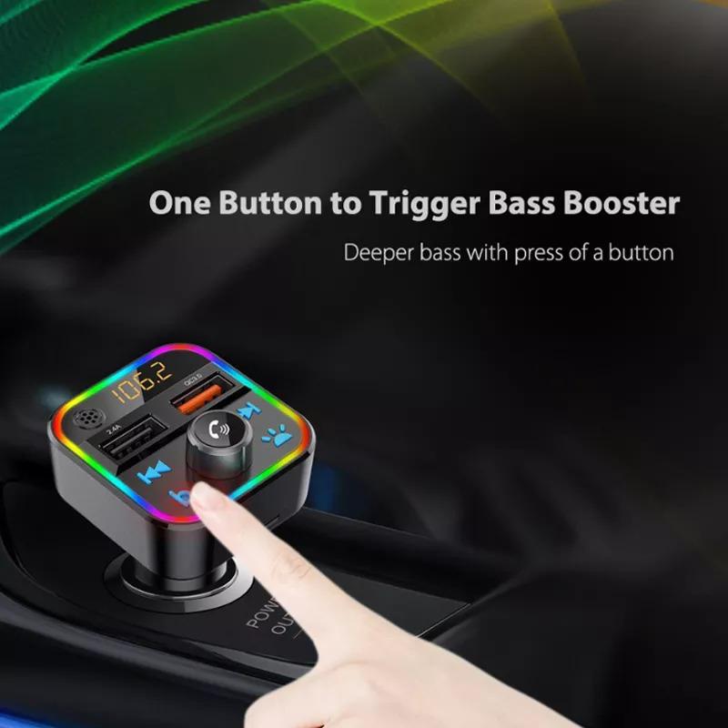 超特価sale開催 Vr Robot Bluetoothカーfmトランスミッター低音ステレオmp3プレーヤーledバックライトワイヤレスハンズフリーカーキットsirig Coppelia Evenement Fr