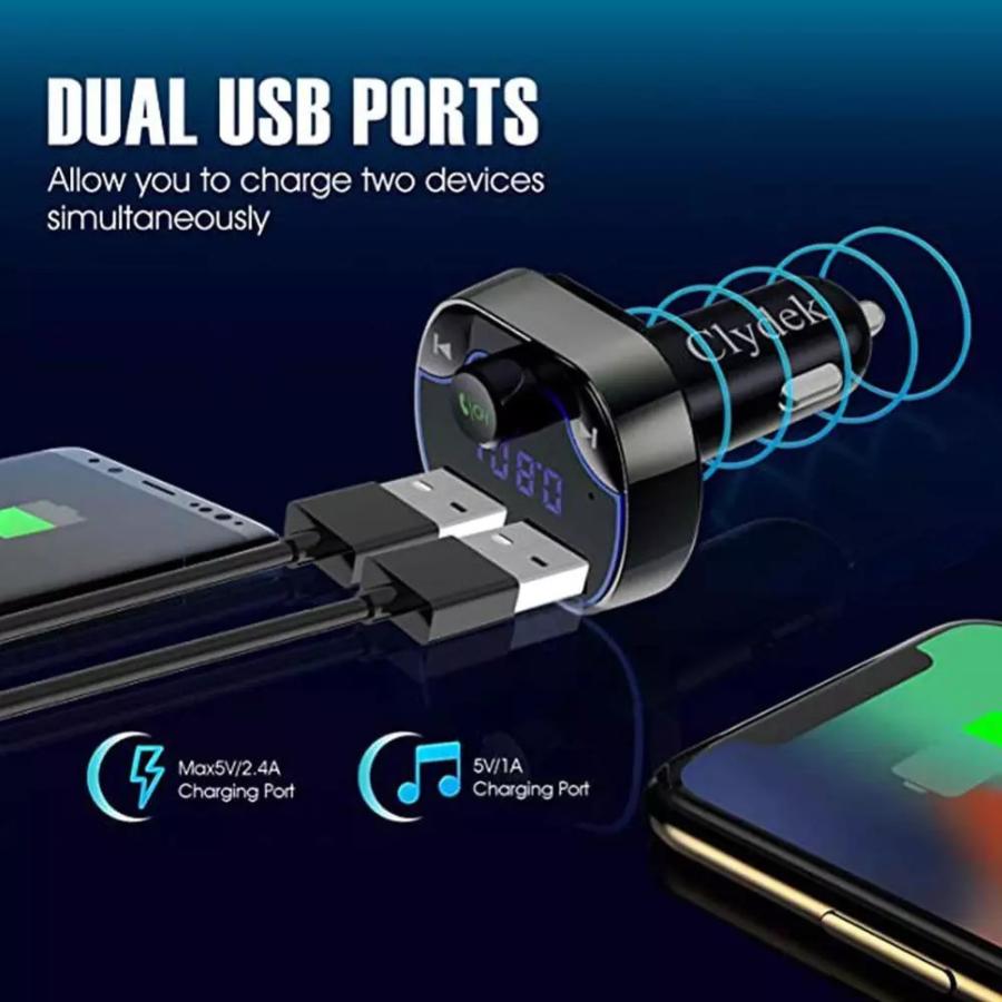 Fmトランスミッターハンズフリーbluetooth 5 0カーキットmp3プレーヤー2 4aデュアルusb車 充電器fmtransmiter 超特価 充電器fmtransmiter