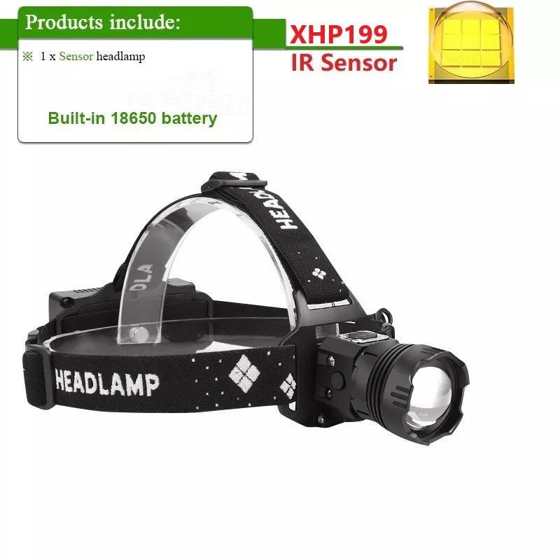 1000000LM強力 LEDヘッドランプXHP199充電式ヘッド懐中電灯XHP90 usb釣りヘッドライト18650 irセンサヘッドランプライト|mc1-store|05