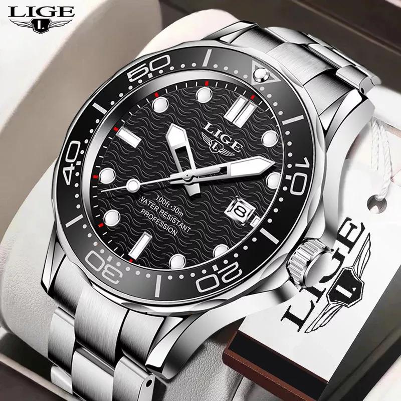 Ligeスポーツメンズ腕時計高級ステンレス鋼防水クォーツ時計メンズファッション回転日時計relojes Hombre 0001 0773 001 Mc Store 通販 Yahoo ショッピング