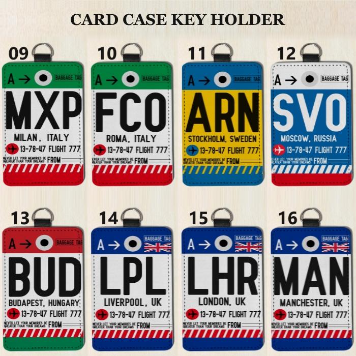 CARD CASE - ヨーロッパ 空港 EUROPEAN AIRPORT TRAVEL 旅行 グッズ カード 財布 カードケース キーホルダー キーチェーン ロンドン パリ バルセロナ マドリード｜mcase｜04