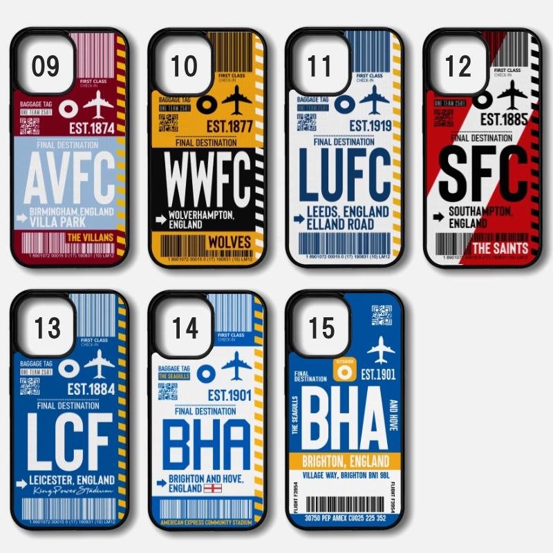 iPhone - プレミアリーグ AIR TICKET サッカー チーム Liverpool Chelsea Tottenham Manchester City United Everton iPhone ケース Brighton 三笘 |  | 02