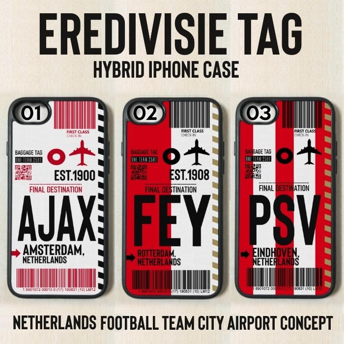 iPhone - Eredivisie オランダ Netherlands サッカー クラブ シティ ラベル ケース｜mcase