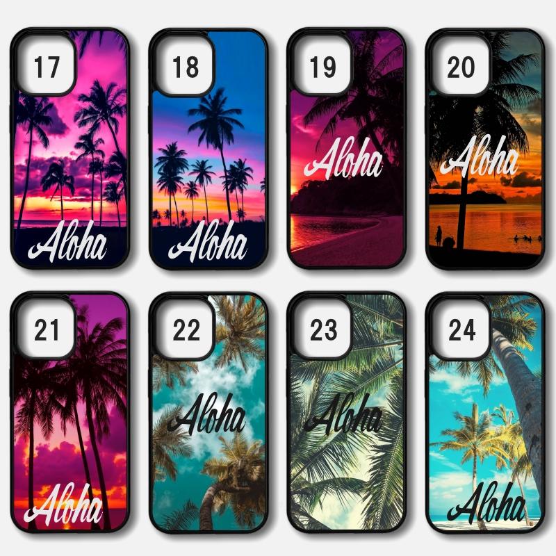 iPhone Hawaii オーダーメイド オリジナル iPhoneケース パームツリー ヤシの木 夕暮れ |  | 04