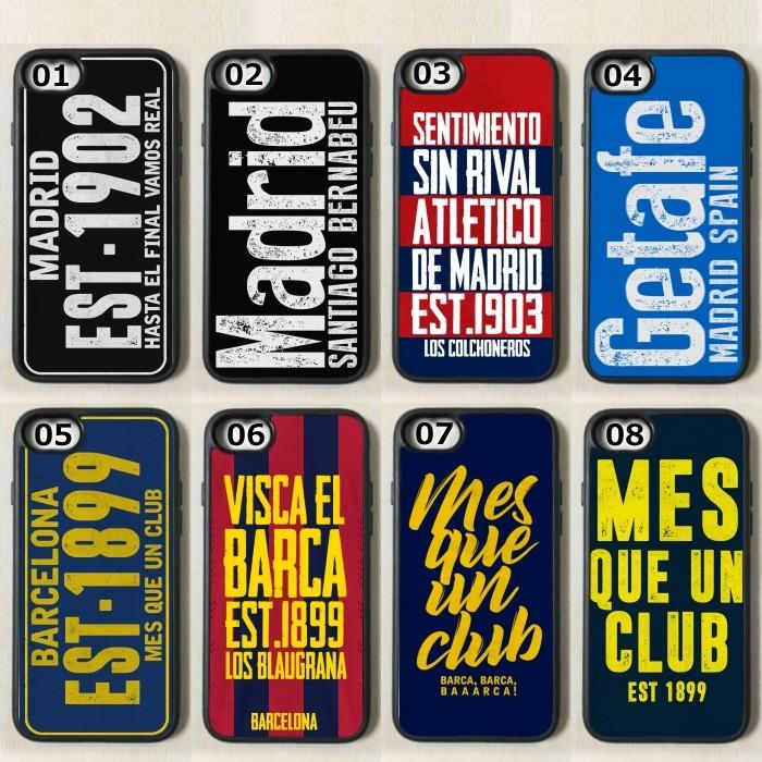 iPhone - La liga Real Madrid Barcelona FC Messi iPhone ケース カバー Spain |  | 01