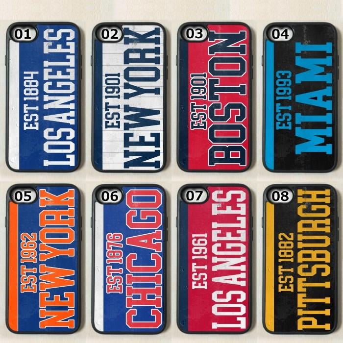 iPhone - MLB  ヴィンテージ デザイン メジャー リーグ ベースボール スマホ カバー 野球 部活 |  | 01