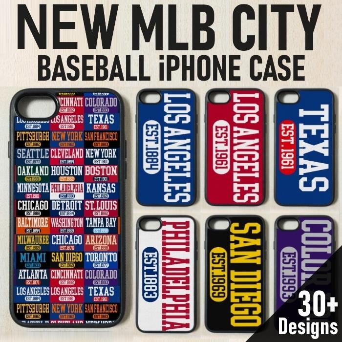 MLBデザイン iPhoneケース iPhone - NEW MLB CITY デザイン メジャー リーグ ベースボール スマホ