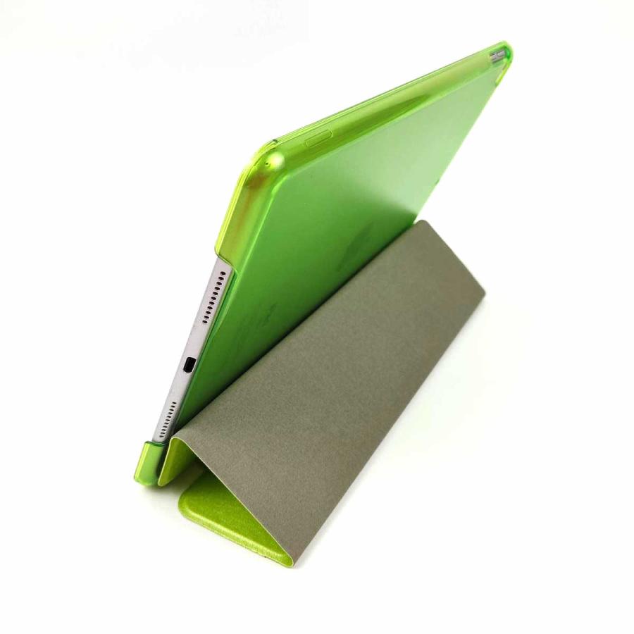 iPad Pro 10.5用 カバー PUレザー+ハードケース 三折 スタンド 薄型 グリーン アイパッド かわいい ケース 子供 おすすめ 互換性 手帳型 シンプル 薄い おしゃれ |  | 03