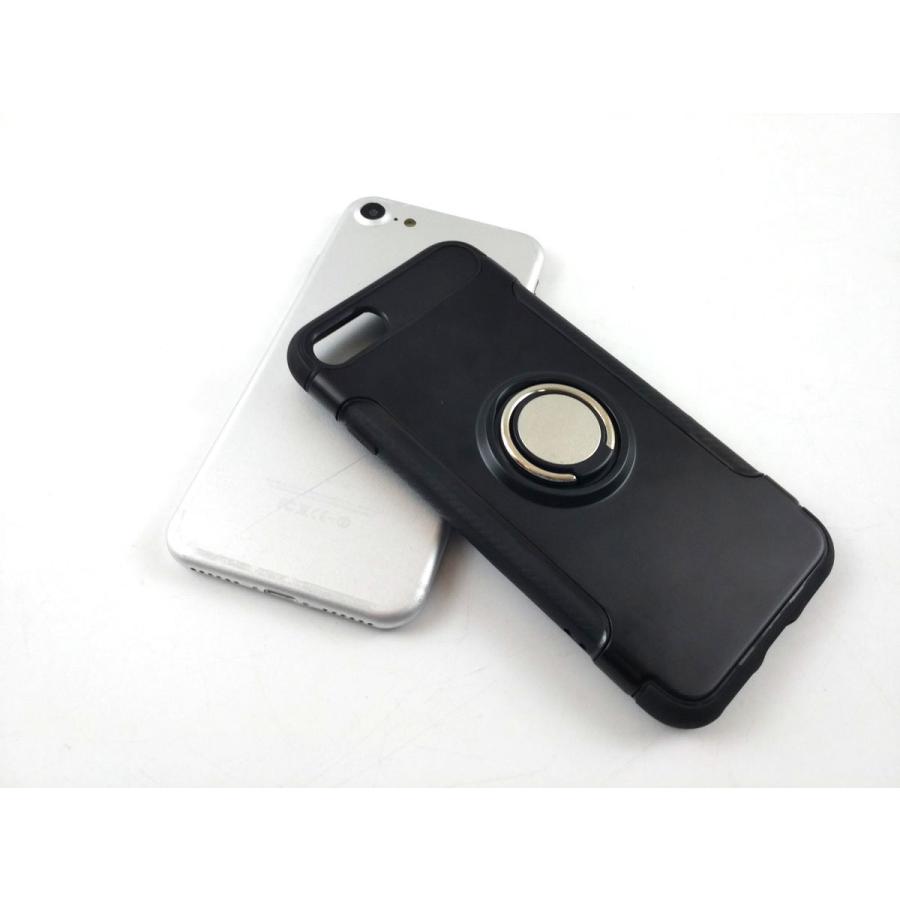 iPhone 7/8用ケース 落下防止リング付き スタンド ソフトカバー ストラップ対応 全6色 |  | 11