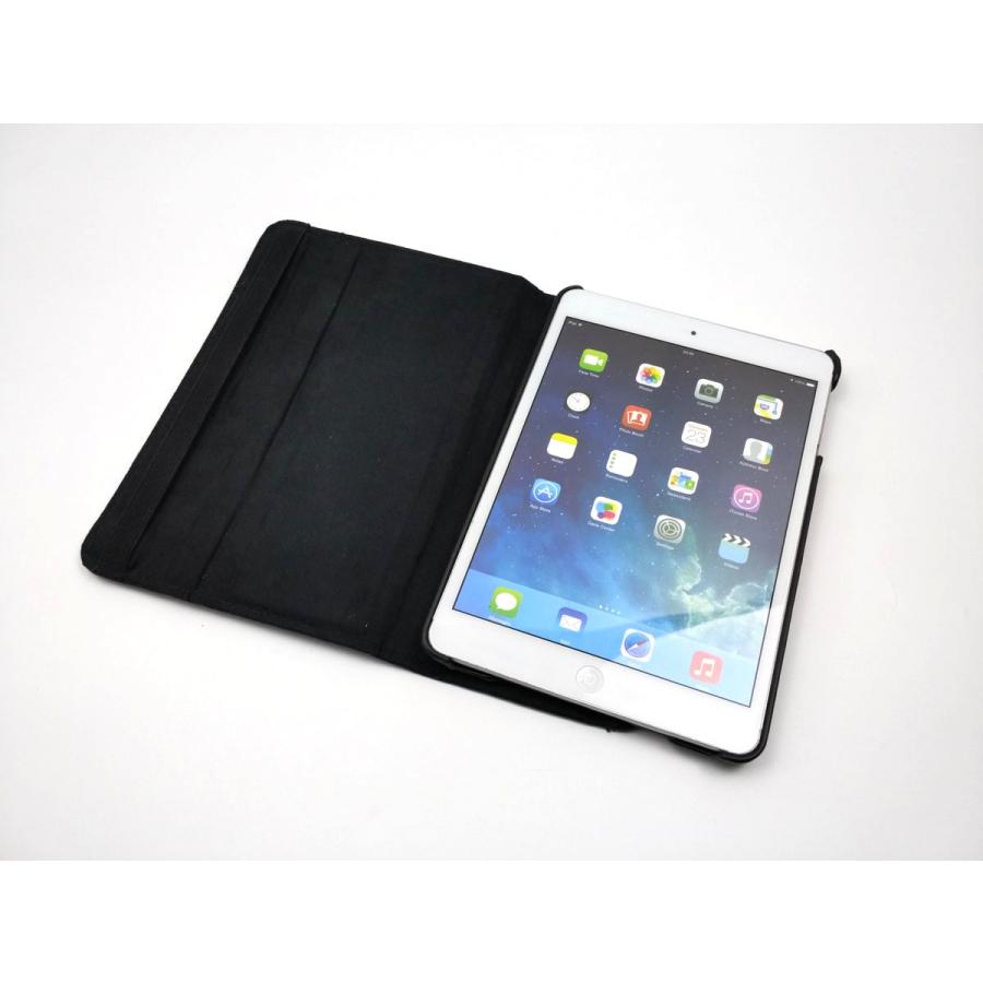 iPad mini 1 2 3用 カバー PUレザー ハードケース ゴム 回転タイプ 全3色 アイパッド ミニ おしゃれ おすすめ かわいい 軽い 軽量 ケース 子供 まだ使える 黒 |  | 04