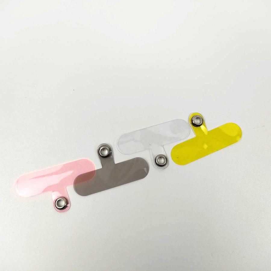 スマホ ストラップ用ホルダー 透明パッチ ネックストラップ 外付け 落下防止 首掛け 4色セット 全2種類 おしゃれ 便利 使い道 人気 丈夫 シート かわいい |  | 03