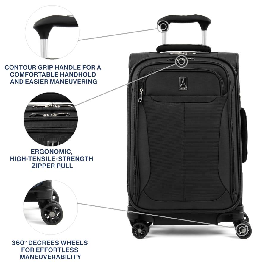 Travelpro 黒 中型キャリーケース スーツケース 機内持ち込み 大容量 世界のデキるビジネスマンが