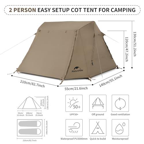 Naturehike ワンタッチ テント 1人用テント専用コット 20秒で設営できるコンパクト軽量ワンタッチテント【naturehike