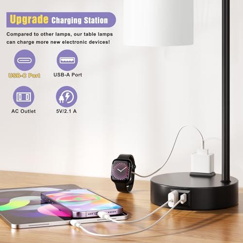 Touch Bedside Lamps for Bedrooms Set of 2   3 Way Dim 【リラックス】 並行輸入品