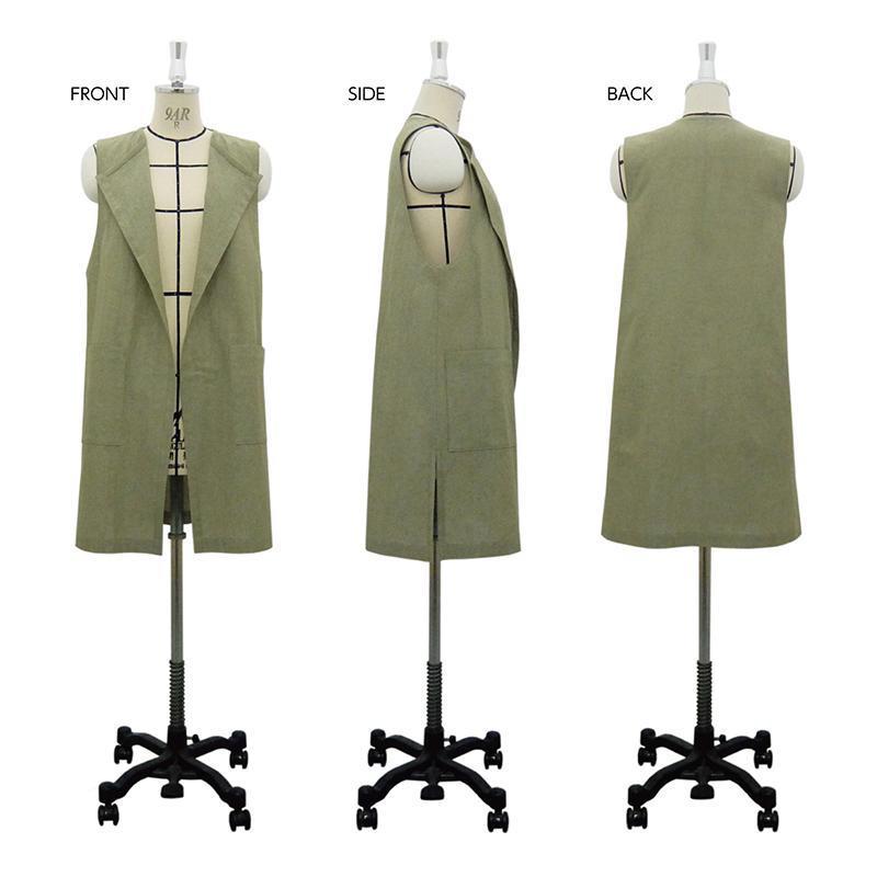 ロングジレ（ノーカラー＆フード風衿）6525 型紙 パターン フィットパターン サンプランニング 大人 子供 ベビー 赤ちゃん 作り方 洋裁 手作り 簡単 レシピ | ブランド登録なし | 04