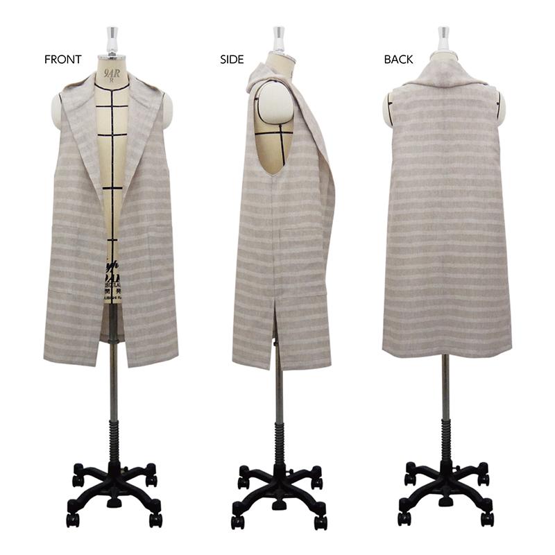 ロングジレ（ノーカラー＆フード風衿）6525 型紙 パターン フィットパターン サンプランニング 大人 子供 ベビー 赤ちゃん 作り方 洋裁 手作り 簡単 レシピ | ブランド登録なし | 05