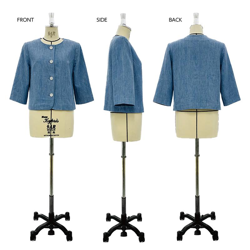 型紙 パターン ノーカラージャケット(裏付き) No.7006 フィット