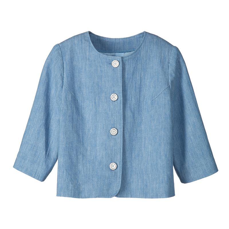 型紙 パターン ノーカラージャケット(裏付き) No.7006 フィット