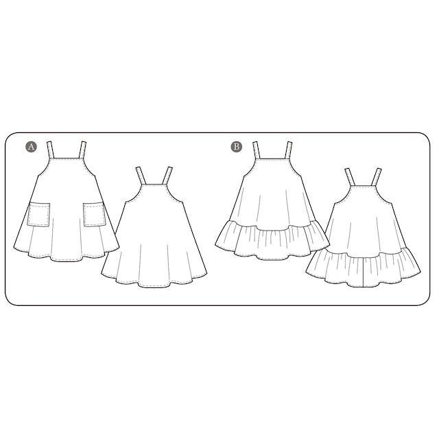 型紙 パターン こどもフレアーキャミワンピース(5159)　こども女子（身長90〜125cm）フィットパターンサン サンプランニング | ブランド登録なし | 04