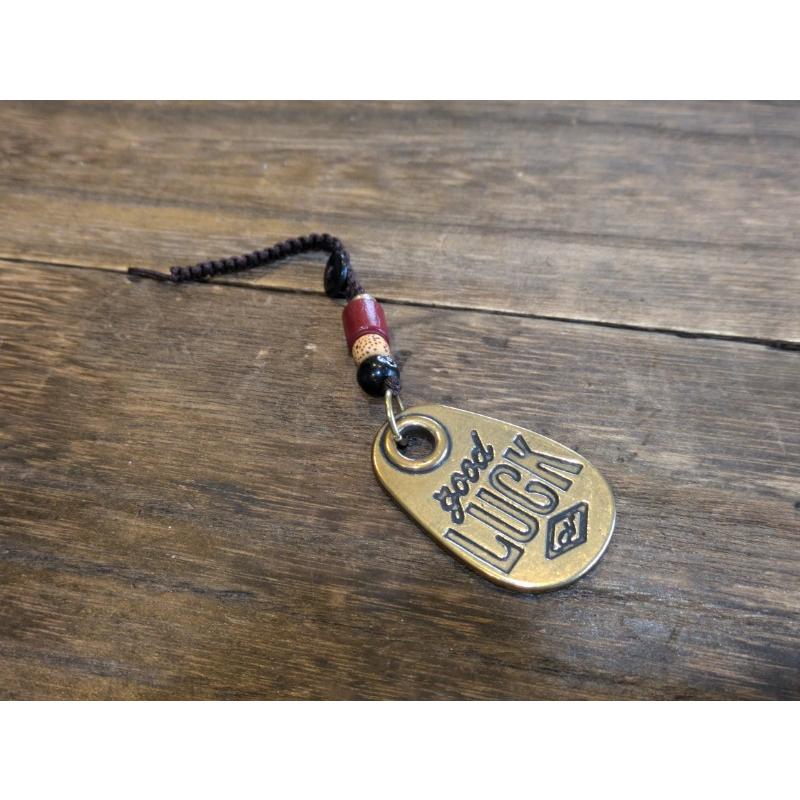 真鍮　キーホルダー　GOODLUCK　お守り　ビンテージ　アメカジ　幸運　交通安全　 キーチェーン　バイカー　アメリカン雑貨　おしゃれ　納車記念　 |  | 01