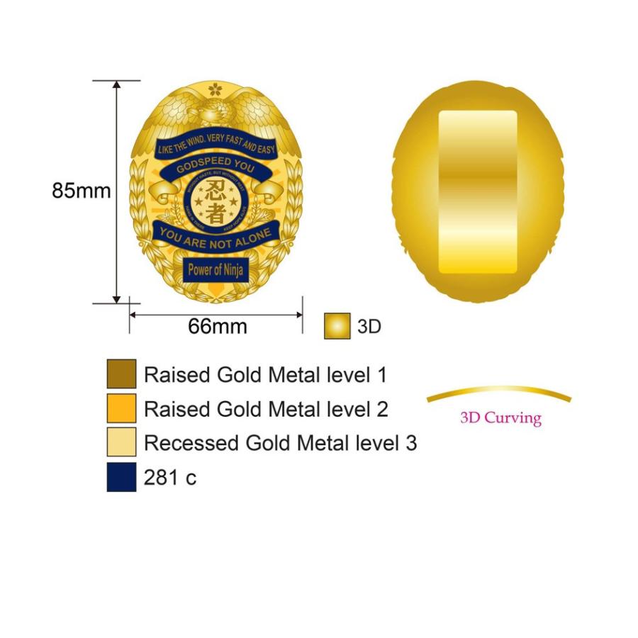 ハル　写真　サインつき お守りバッジ 忍者 バイク ninja 交通安全 ポリスバッジ 交通安全お守り車