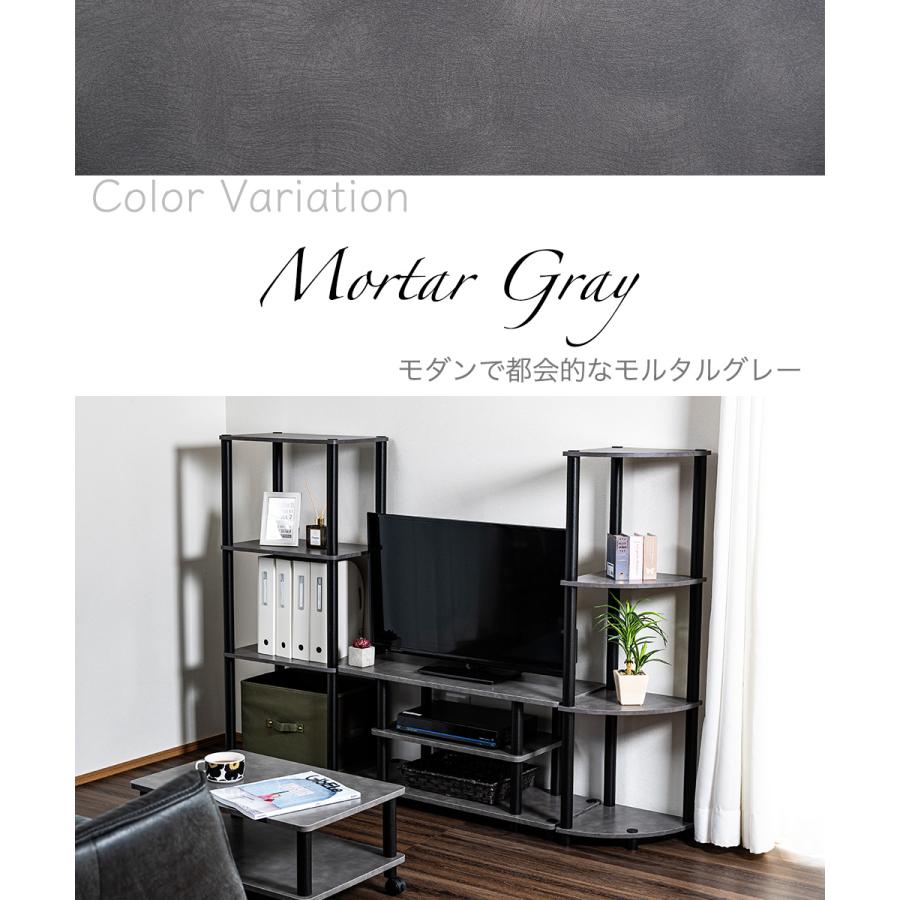 4段コーナーラック オープンシェルフ マルチラック 多目的ラック 収納棚 脚付き 薄型タイプ 3カラー コンパクト |  | 10