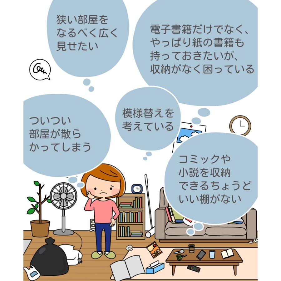 カラーボックス 本棚 スリム ワイド 薄型 大容量 4段 ２個セット コミック収納 CDラック DVDラック |  | 05