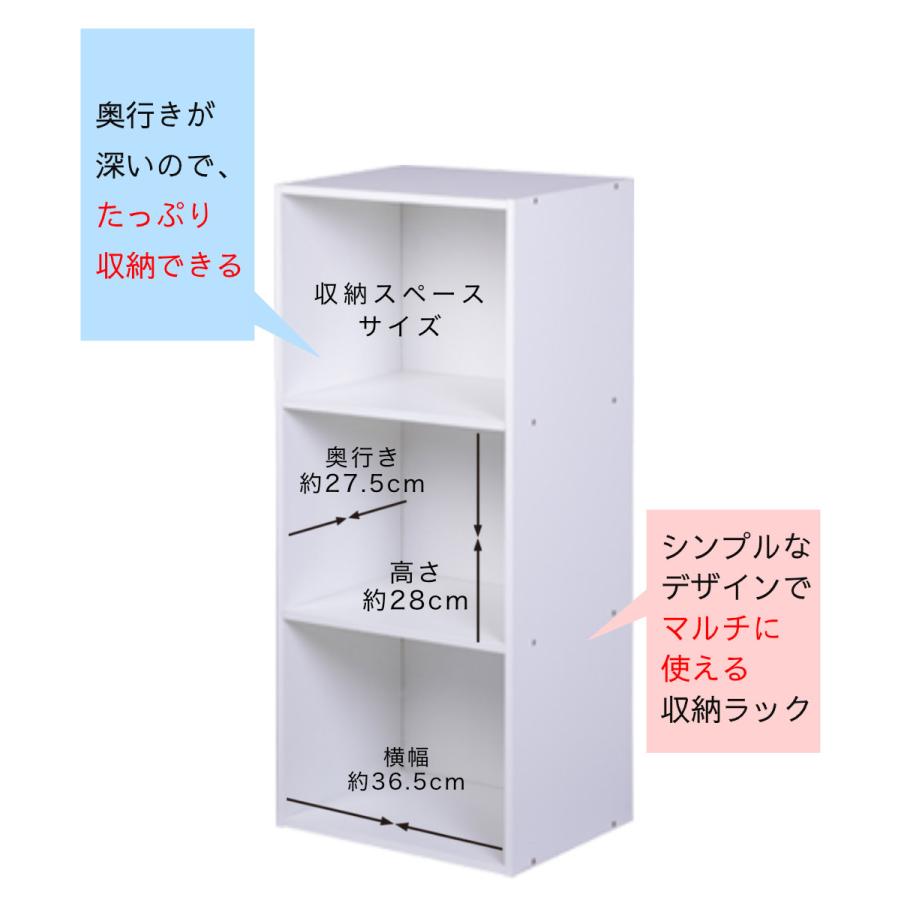 3段カラーボックス  ベーシックカラー KCBOX 送料無料(一部地域を除く) |  | 06