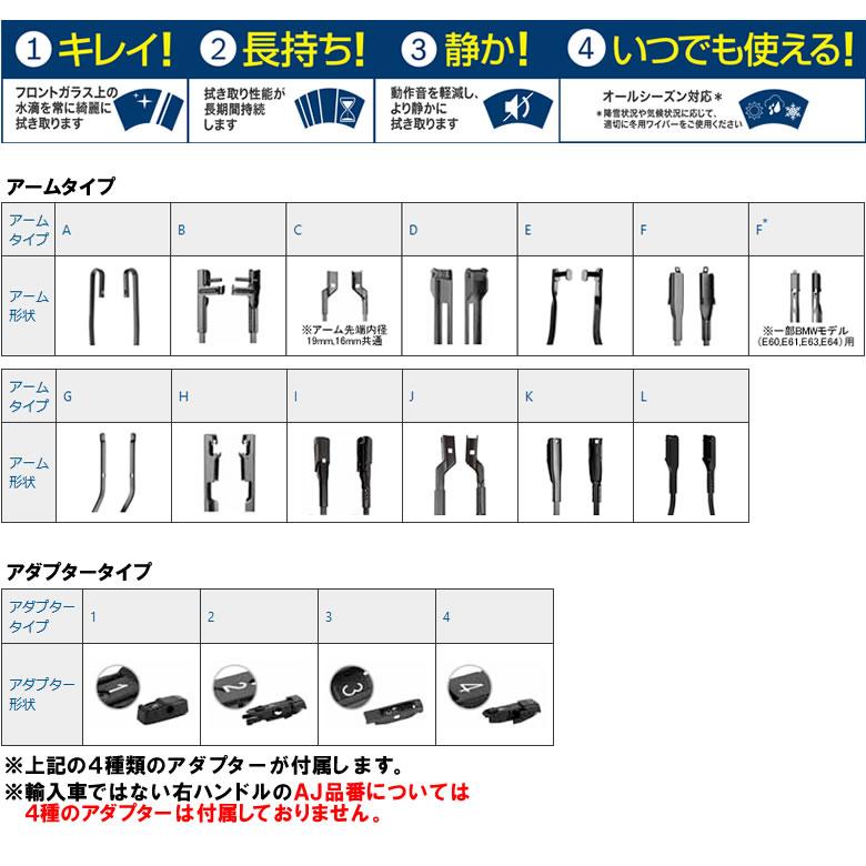 メルセデスベンツ Vクラス【447】220D 車種専用 左ハンドル用 BOSCH ボッシュ エアロツイン ワイパーブレード 左右2本セット 運転席側700mm 助手席側 450mm｜mclauto｜02