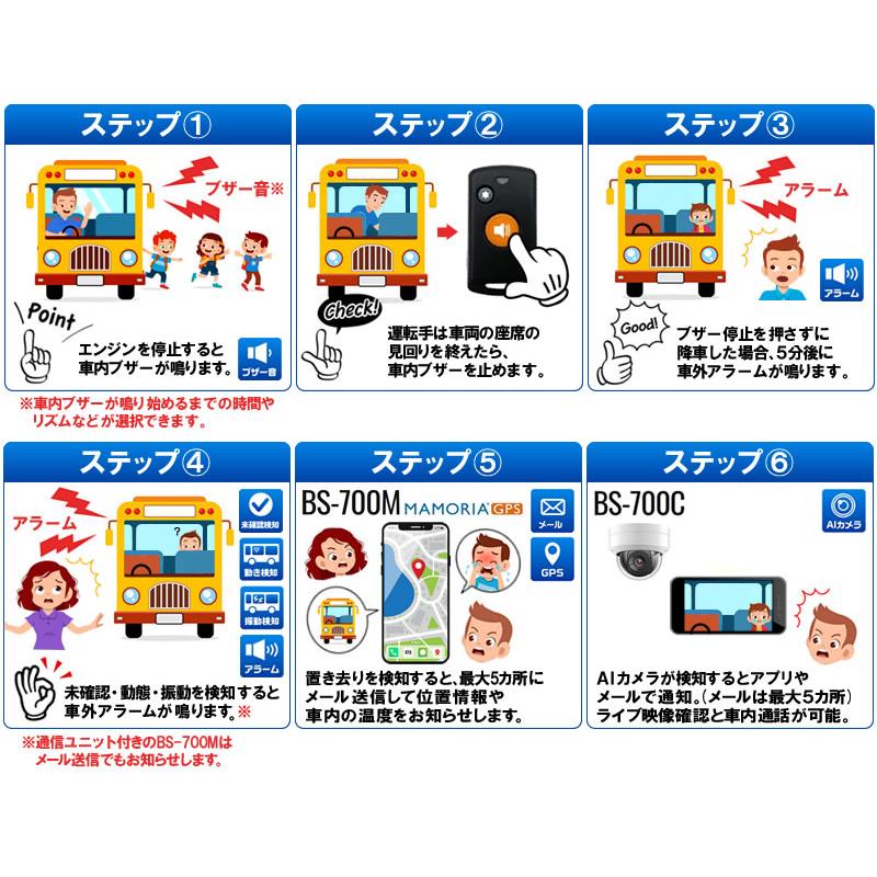 車内置き去り防止システム ガイドライン認定品 BS-700S 降車時確認式+ 