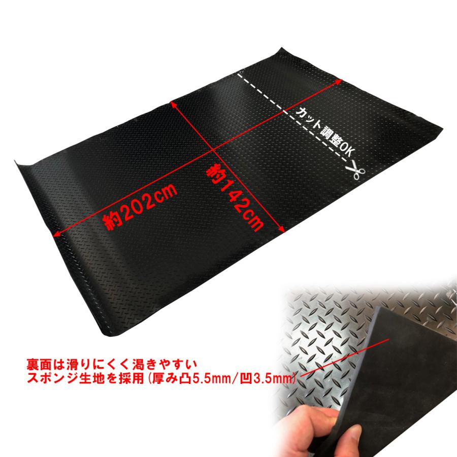 軽トラック 荷台ゴムマット 滑り止め サンバー スクラム 送料