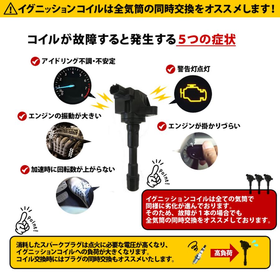 クラウン イグニッションコイル GRS180系 GR200系  等に適合 トヨタ用 純正品番：90919-02250 90919-02256等 6本 IC25【対象品】｜mclauto｜02