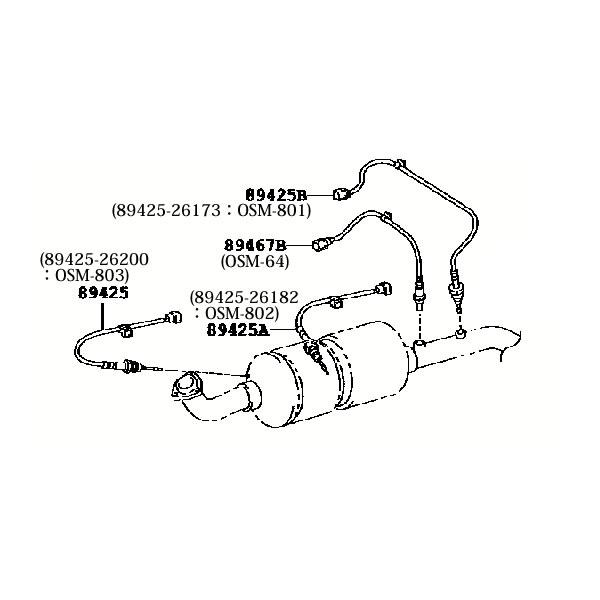 社外新品 排気温センサー リア側 ハイエース KDH201 KDH206 89425