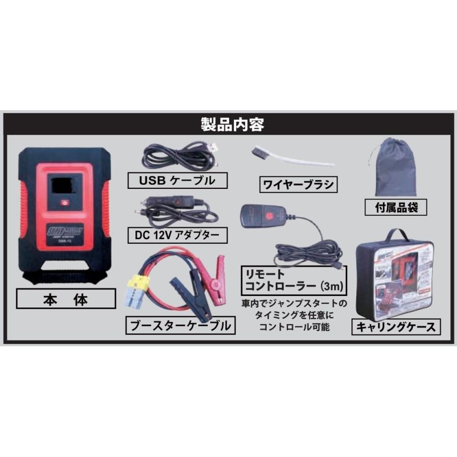 12V 車用 ジャンプスターター スーパーバッテリーレスキュー SBR-12