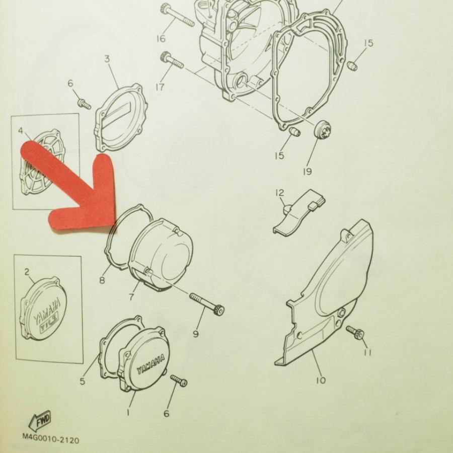 釣り ヤマハ 純正 ジェネレーターカバーガスケット XJ400E XJ400D XJ400L