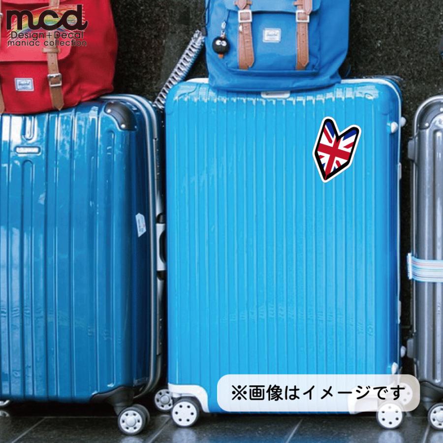 反射)イギリス初心者マーク 大小セット 国旗 カーステッカー ミニ