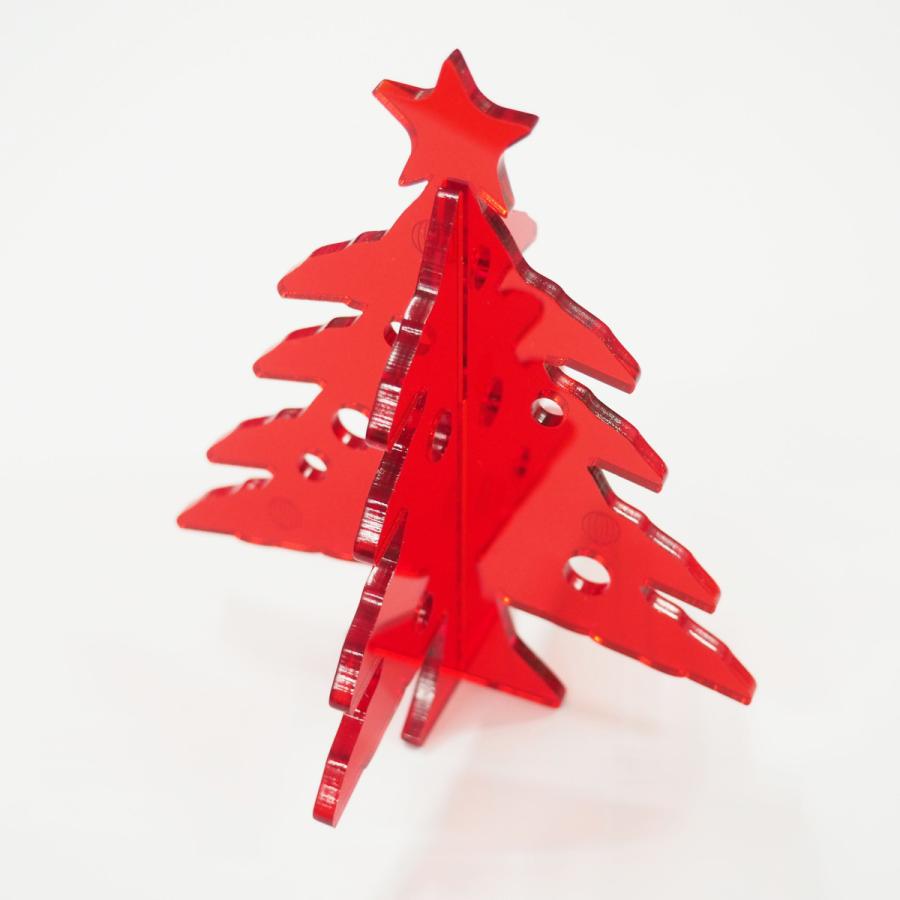 穴有り） 赤 クリスマス ミニオブジェ アクリル 3mm インテリア