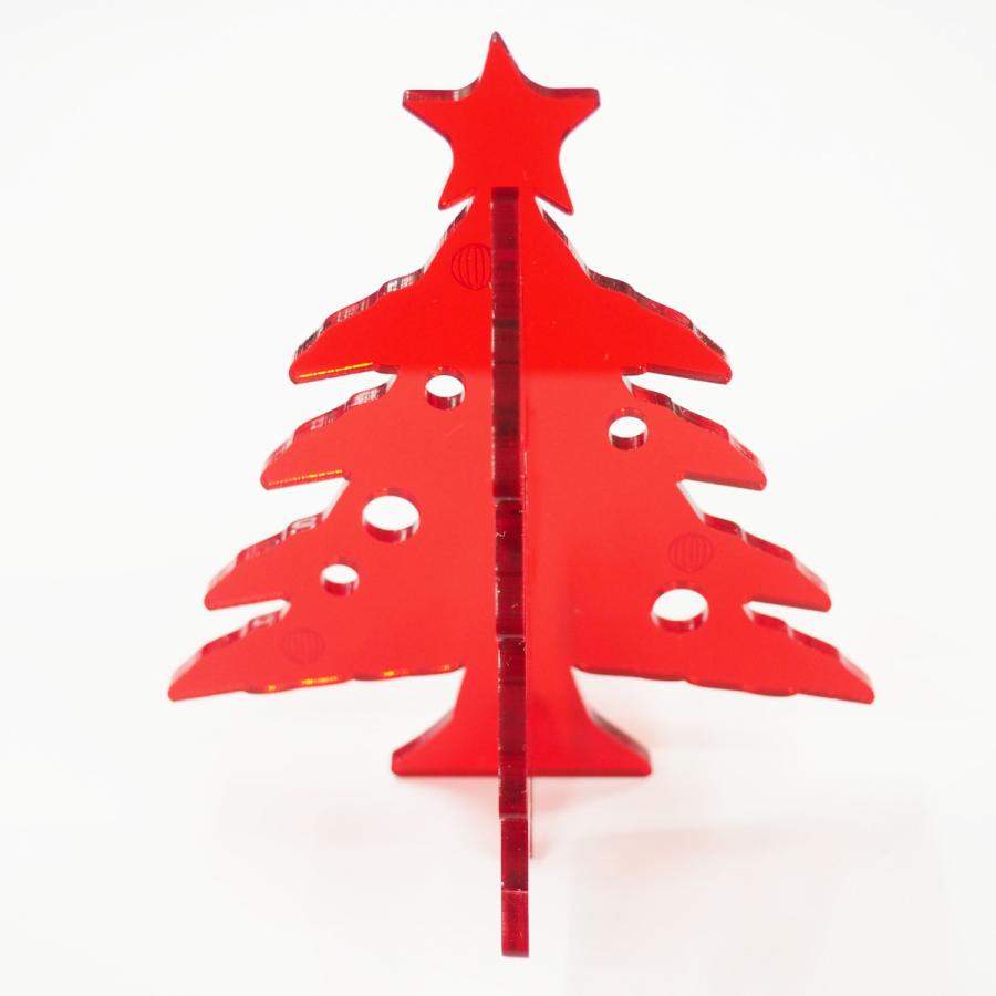 穴有り） 赤 クリスマス ミニオブジェ アクリル 3mm インテリア