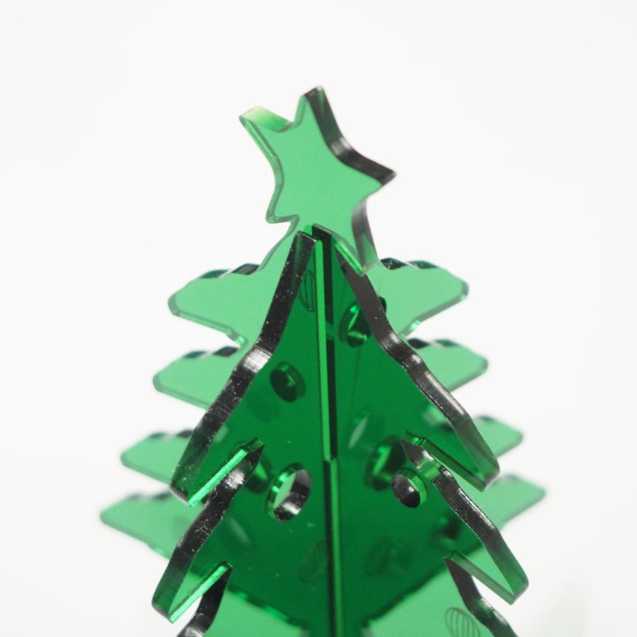 穴有り） 緑 クリスマス ミニオブジェ アクリル 3mm インテリア