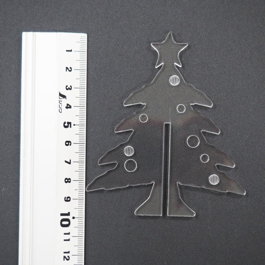 穴無し） クリア クリスマス ミニオブジェ アクリル 3mm インテリア