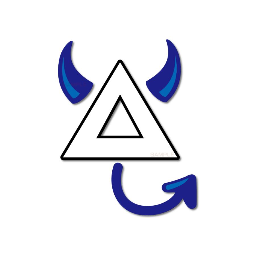 反射）デビル原付二種ステッカー 125cc 悪魔 角 バイク 光 明かり 交通