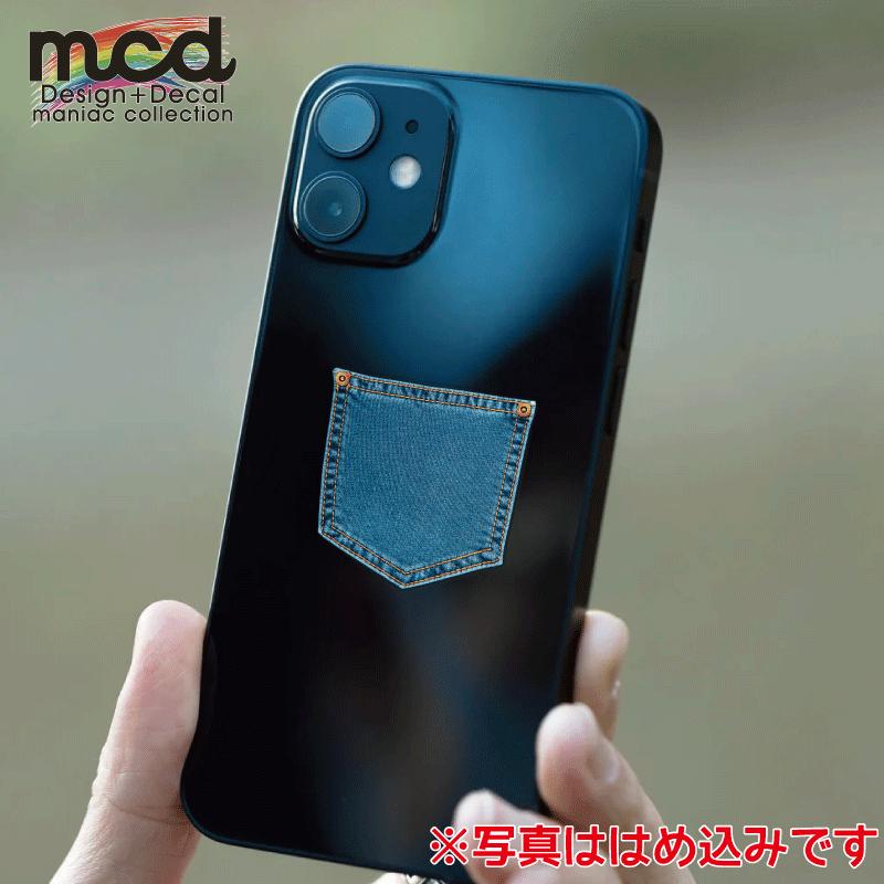 透明) デニムポケットステッカー 1枚 4.5cm ワンポイント ステッカー