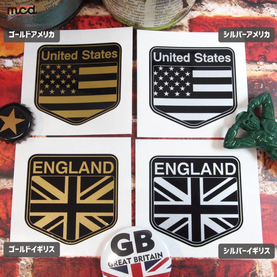 シルバー）世界の国旗ステッカー シルバーアメリカ 6cm 1枚 旅行 海外