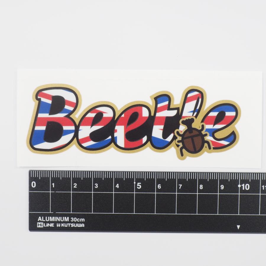 ビートルステッカー ゴールド ユニオンジャック 1枚 ワンポイント 